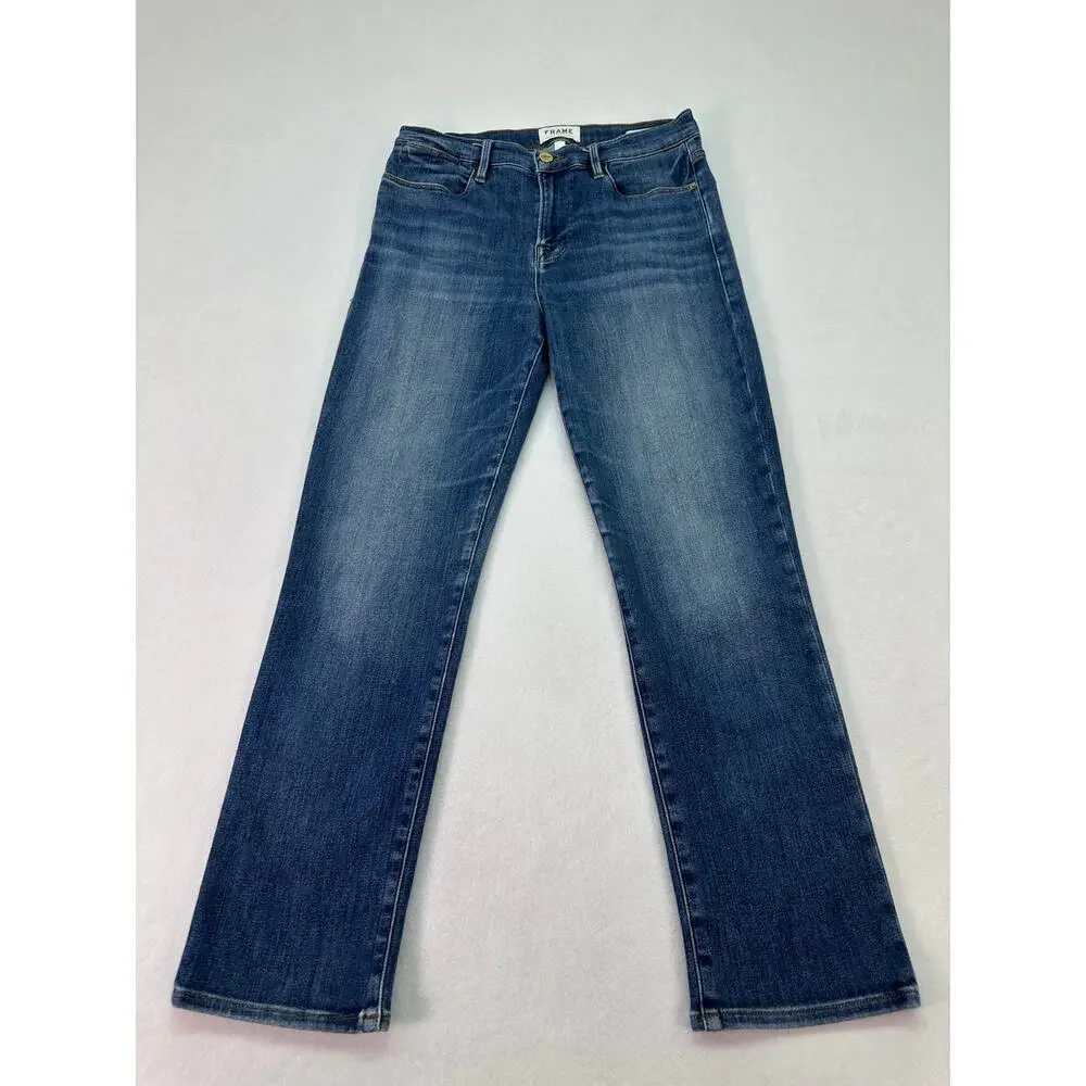 FRAME Le High Straight Jeans Size 29 Medium Wash High Rise Straight Leg Denim - Picture 4 of 13